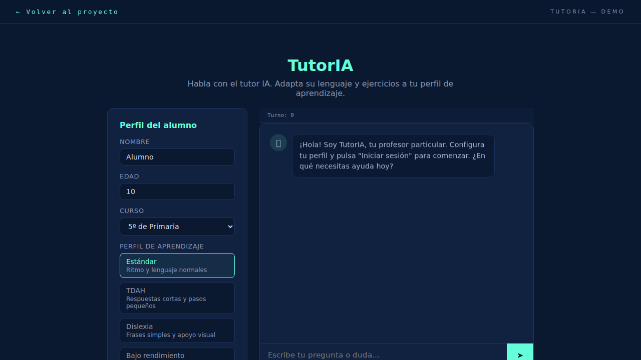 TutorIA: un tutor con IA que adapta el lenguaje al perfil de cada niño y recuerda entre sesiones